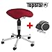 Produktbild Topstar Hocker Body Balance 20 (rot) inkl. 5 Rollen für weiche Böden + 5 Rollen für harte Böden