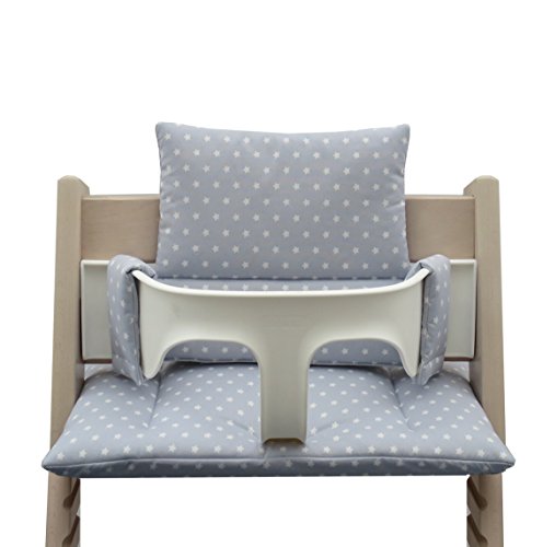 Blausberg Baby High Chair Cushion for Tripp Trapp - Grey with stars