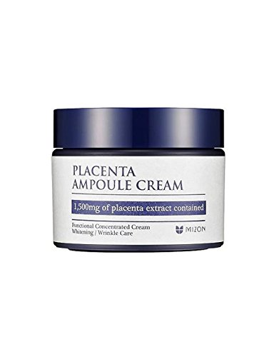 Mizon PLACENTA AMPOULE CREAM 50ml, Feuchtigkeitspeflege, 1500mg Plazentaextrakt, Koreanische Kosmetik