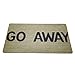 Produktbild Jeteven Fussmatte mit lustig Spruch Innen-und Aussenbereich, Türmatte Polyamid mit Gummi-Rückseite braun, Fussabtreter für Haustür Schmutzmatte 60X40cm Go Away