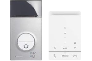 BTICINO, Flex ONE Audio Set with Door Station LINEA3000 & CLASSE100 A16E, Free Intercom, Sensor Buttons for Door Opening & Staircase Light, Configurable Additional Buttons, One/Two-Family House,
