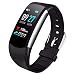 Produktbild Muium Smart Watch Sport Fitness Aktivität Herzfrequenz Tracker Blutdruck Kalorien Armband mit Pulsmesser Wasserdicht Smartwatch Schrittzähler (Schwarz)