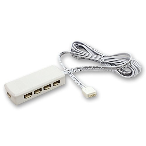 Preisvergleich Produktbild Verteilerbox für Glaskantenbeleuchtung mit 1,5m Anschlusskabel und 9 Ausgängen / Vitrinen- & Schrankbeleuchtung Möbelleuchte RGB LED