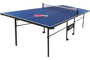 HLC Table de ping-pong pliable pour enfant avec filet à montage rapide Bleu 206 x 114,5 x 76 cm