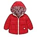 Produktbild HUIHUI Kinder Baby Kleidung, Cape Mantel Winter jacken Mädchen Jungen große größen warme Sweatjacke Fleecejacke Outdoorjacket (rot,6-7Jahre)
