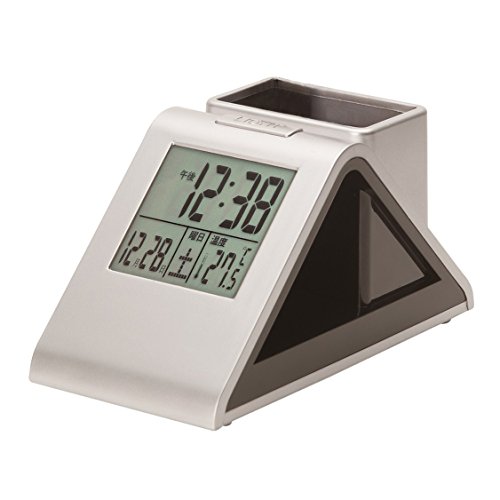 Preisvergleich Produktbild Adesso Stifteständer Funkuhr Fi-01 silber