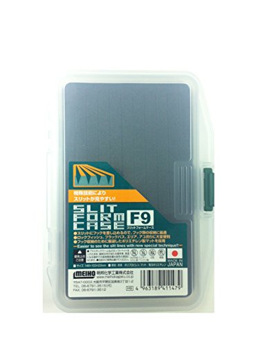Meiho Tackle Box Slit Form Case F-9 146 x 103 x 23 mm Clear (1479)