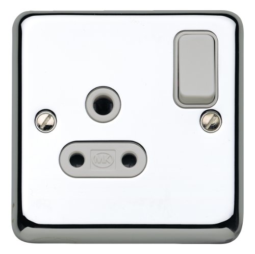 MKChroma Plus K2881PCR 5A 1-Gang Double Pole Round Pin Switch Socket