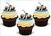 Produktbild FISCHBOOT, FISCHEN! 12 essbare hochwertige stehende Waffeln Kuchen Toppers, FISHING BOAT, GONE FISHING! 12 Standup Premium Wafer Cake Toppers