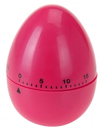 Eieruhr ‚Ei‘ – Kurzzeitmesser bis 60 Minuten – Farbwahl möglich – Küchenuhr – Timer – Uhr – Wecker – Küchentimer, Farbe:Pink - 2
