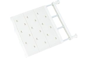 BLOGIIUP Adjustable Wardrobe Shelf, Closet Shelf Wardrobe Storage Rack Retractable Airing Cupboard Organiser For Kitchen Bookcase White 39-55cm Length 36cm Width, Storage Rack For Wardrobe