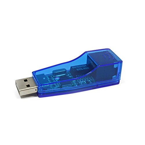 COM-FOUR USB Ethernet Adapter, USB LAN Adapter, USB Netzwerk Adapter, USB Adapter für Netzwerkanschluß, USB RJ45 Adapter, USB Fast Ethernet Adapter, USB zu LAN Adapter, USB zu RJ45 Adapter, USB Lan Konverter 10/100, blau, bis Windows 8 - 2