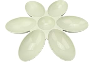 CYAK Bols d'eau de Nourriture pour Chat Mangeoire en Plastique pour Animaux de Compagnie Mangeoire Multiple pour Chat en Forme de Fleur 6 Bols Plat d'alimentation pour Animaux de Compagnie 6 Repas(Vert)