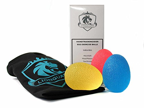 Premium Fingertrainer mit Beutel und Anleitung zur Kräftigung von Hand und Finger – 3 verschiedene Widerstandsstufen – Handmuskeltrainer – Unterarmtrainer - 6