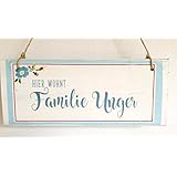 Türschild aus Holz ,Holzschild Familie,handmade,Türschild für die Haustür mit Namen, Glücksbrett