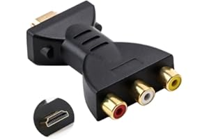 QOCO HDMI to AV RGB RCA Converter,1080P High-Definition HDMI to 3 RGB Adapter Component Converter Video Audio Adapter for TV