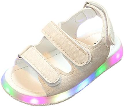 Baby Summer Shoes, ABsolutely Baby Children LED Luminous Shoes Toddler Kids Sport Summer Boys Girls Baby Sandals (Age:4-4.5T/UK:8, White)