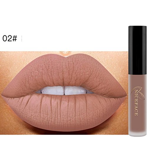 Beliebter Lippenstift, Yogogo Lip Matte Liquid Lipstick Wasserdichte Lip Gloss Make-up (#2)