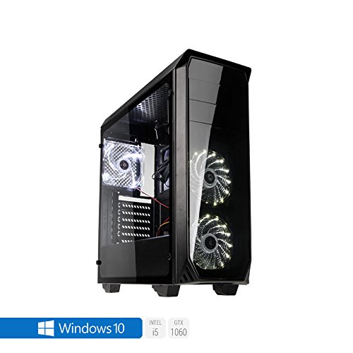 Sedatech Expert Gaming PC Intel i5-7500 4x 3.40GHz (max 3.8Ghz), Geforce GTX 1060 3Gb, 8 GB RAM 1 2133Mhz, 1 TB HDD, USB 3.0, HDMI2.0, 4K Grafik Aulösung, DirectX 12, VR Ready, 80+ Netzteil. Rechner mit Windows 10 64 Bit