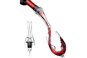 HOMITEC Aireador y Decantador de Vino 2 en 1 para Botellas de Vino - Vertedor Rápido Profesional de Vino - Antigoteo - Accesorios Bar, Tapón, Wine Pourer