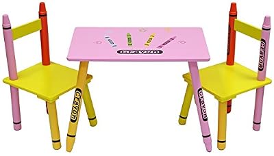 Bebe Style Kiddi Style les Enfants Bois Ensemble table et chaises crayon multicolore