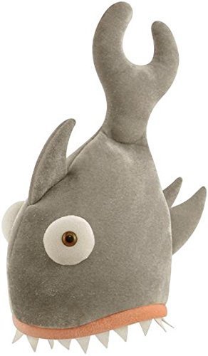 Unisex Animal Style Headwear Adult Party Fancy Dress Shark Bite Novelty Hat Grey