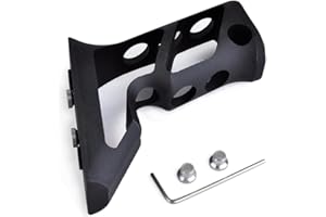 SBGJMY Airsoft Frontgriff Vertikaler Griff Aluminium Keymod Foregrip Abgewinkelter Handstopp Taktischer vertikaler Vordergriff für Keymod Handschutzsystem (Schwarz)