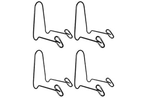 Tincogo (4 pack Black Display Stand Easel Iron Bowl Stands for Display Medium Deep Bowls, Platters and Deep Dishes