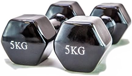 Pair of Rubber Dumbbells Hand Weights (5)