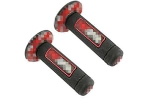 Alamor Motocicleta Dirt Pit Bike 7 / 8Inch Manillar Caucho Brake Hand Grips-Red