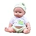Produktbild Finlon Reborn Baby Puppe Weiche Vinyl Silikon Lifelike Sound Kinder Lachen Schrei Neugeborene Baby Spielzeug Baby Dolls für Jungen Mädchen Geburtstag Geschenk 12" (Grünes)