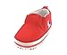 Baby Girls Boys Pre Walker Block Colour Canvas Nautical Plimsolls Boat Embroidery Red 6-12 Months