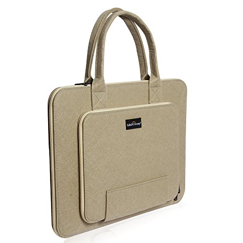 Sidiou Gruppe Mode Laptop Tasche Tablet PC Paket Laptop-Hülle wasserdichtes Gewebe Tasche Mode Laptop Tasche Tablet PC Paket Laptop-Hülle wasserdichtes Gewebe Tasche (17 Zoll, khaki) - 2
