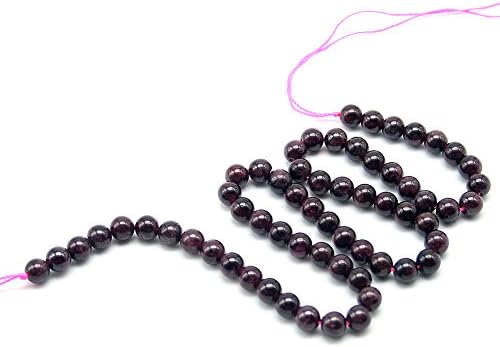 Five Season 6mm Red Round Beads 15 Inch Strand Garnet Beads for Bracelets Or Necklaces