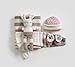 Natures Knits Pink&Mink Stripes Organic Cotton Baby Blanket.