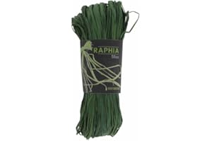 Pelote de 50 g de Raphia-Vert foncé
