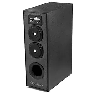OBAGE OMEEWA MT-525X 25 Watt 2.0 Channel Wireless Bluetooth Tower Speaker (Black)
