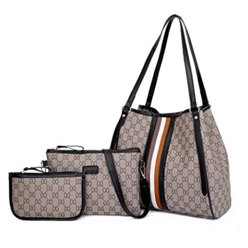 Preisvergleich Produktbild 2018 neue europäische und amerikanische Mode große Kapazität Handtaschen atmosphärische Handtasche Mode Retro Damen Tasche Schultertasche (Schwarz)