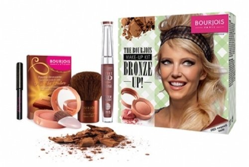 Bourjois Bronze Up Make Up Kit - Bronzing Powder - Brush - Blush - Lipgloss and Mini Eye Pencil