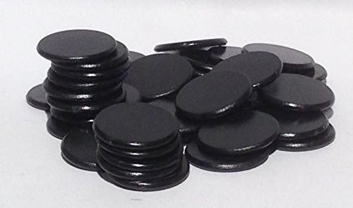 40 x 16mm Round Plastic Counter (Black)