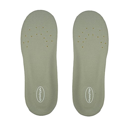 HappyStep® espuma viscoelástica Plantillas ortopédicas para la sujeción del arco con excelente amortiguación para ayudar a mitigar el estrés que sufre el arco y aliviando el dolor (Talla L: 41-44UE)