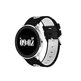 Fitness Tracker Band, TechCode Smart Band Uhren Blutdruck Pulsmesser IP67 Wasserdichte Smartband Armband Sport Tracker Armband Schrittzähler Armbanduhr,Pulsuhren Aktivitätstracker,Schlafanalyse,Kalorienzähler Anruf/SMS für iOS Android Handys Telefon(Grau）