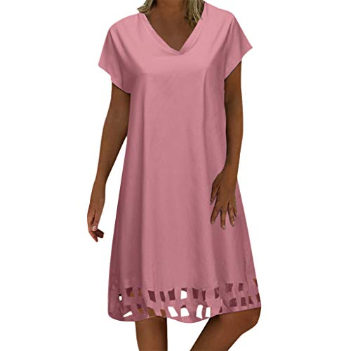 Vectry Vestidos para Niña Vestidos para Boda De Día Vestidos De Fiesta Cortos Elegantes Vestidos Casual De Mujer Verano Vestidos Tallas Grandes Mujer Verano Vestidos Rosado