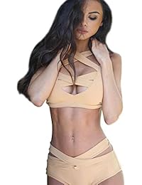 Bikini Cruzado Talle Alto Trajes de Baño Bañadores Dos Piezas Bikinis Push Up Mujer Traje de Baño para Mujer Ropa de Baño Deportivos Biquini Señora Bañador Brasileño