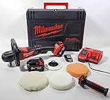  Milwaukee 4933451550 - M18fap 180-502x pulidora m18 fuel sin escobillas, plato de 180 mm, 2x m18b5