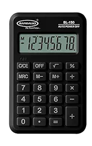 Bambalio 8 Digits BL-150 Electronic Calculator 3 Years Warranty. (Black)