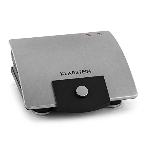 Klarstein Waffle Buddy Waffelmaker Doppel Waffeleisen für belgische Waffeln (700W, 2 Heizflächen, antihaft, hochwertige Antihaftbeschichtung, Edelstahl) silber - 3