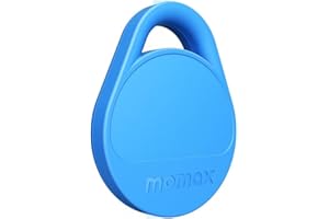 MOMAX Key Finder Tracker Tag MOMAX Key Finder, Luggage Tracker, Smart Tag for Keys, Backpacks, Purses and Pets, Works with Apple Find My (iOS 18+ only), Including Global Search Coverage, Blue