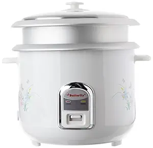 Butterfly Cylindrical KRC-22 2.8-Litre 800-Watt Electric Rice Cooker (White)