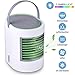 Produktbild Mobile Klimageräte Cooler Luftkühler Tischklimaanlage Ventilator mit USB Anschluß mit einstellbar buntes Licht, Tragbare Klimaanlage für Büro Garage und Haus, Auslaufsicher, Neues Filterpapier (Weiß)